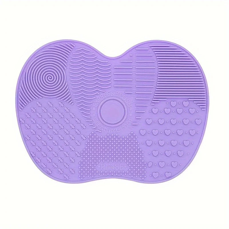Silicone Apple Scrub Pad with Suction Cup Powder Puff Scrub Pad Beauty Tool Scrub Pad Makeup Brush Cleaning Tool