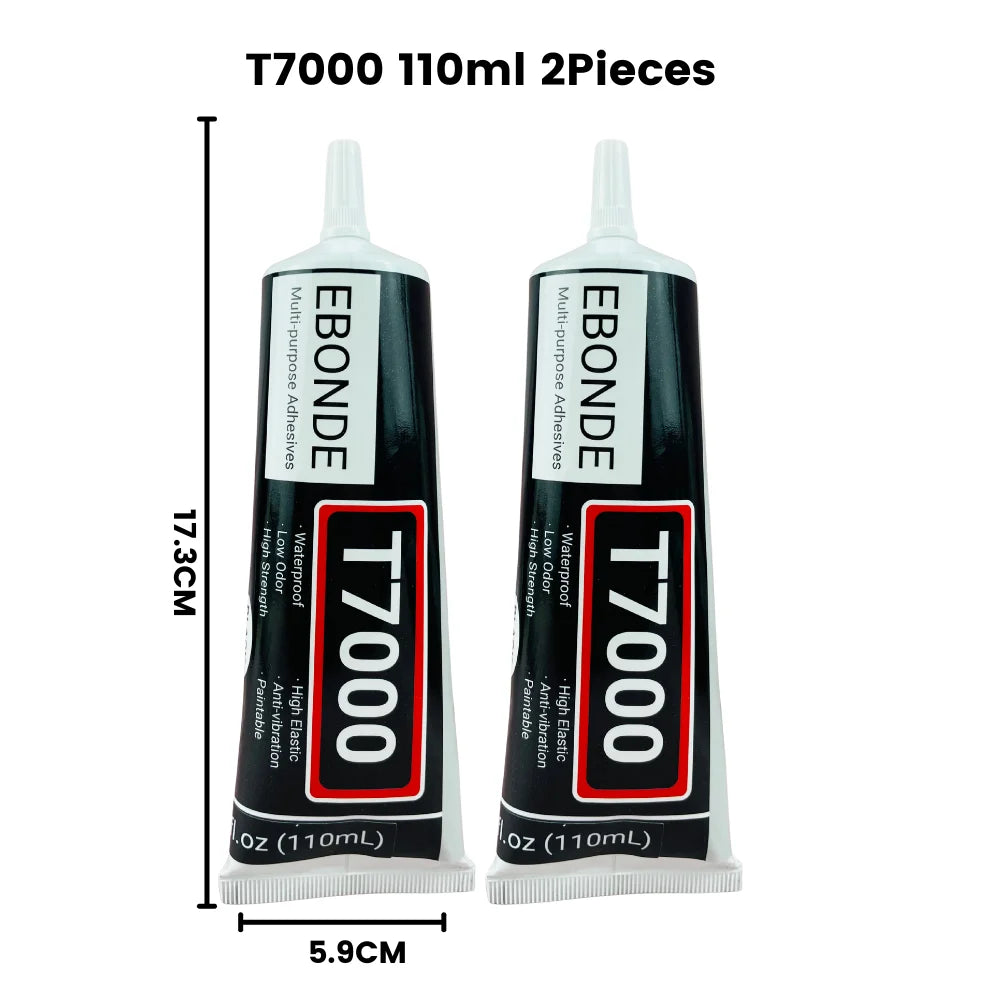 T7000 Black Contact Cellphone Tablet Repair Adhesive Strong T-7000 Glue 15ML 50ML 110ML with Fine Needle
