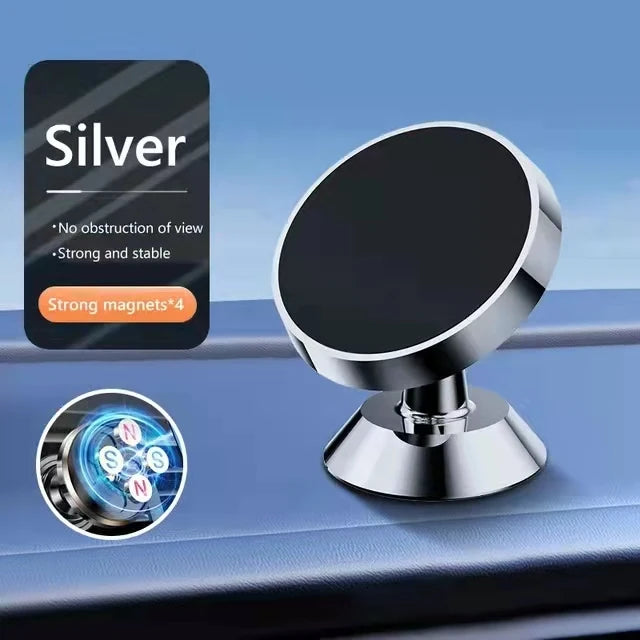 Magnetic Car Phone Holder With 360° Adjustable Rotation Stable Support Holder For iPhone 15 14 Samsung Xiaomi Dashboard Stand