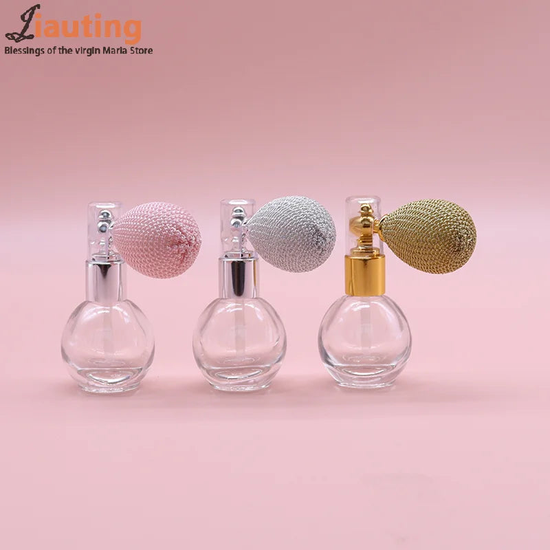 15ml Portable Vintage Crystal Glass Perfume Bottle With Airbag Atomizer Empty Cosmetic Container Mini Refillable Spray Bottles