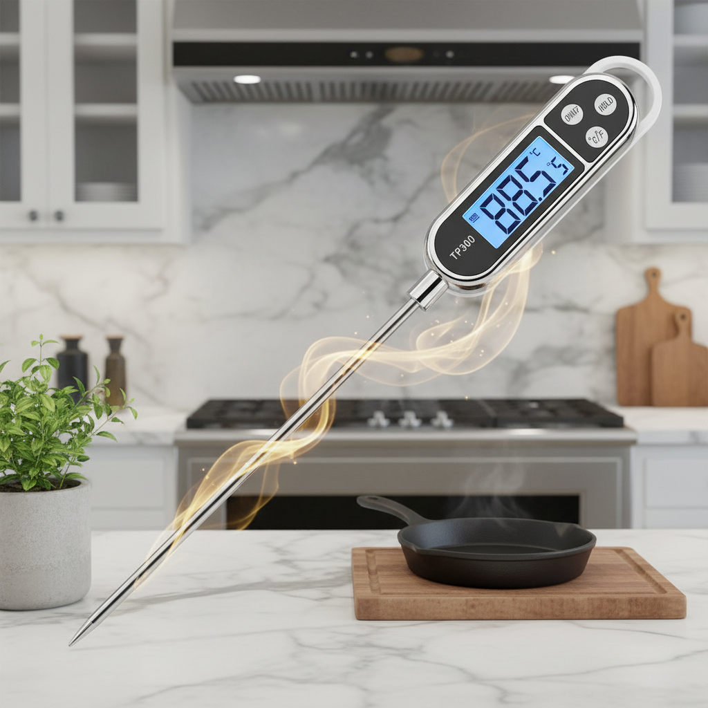 Digital Kitchen Thermometer Instant Read Meat Temperature Probe for Cooking BBQ Food LCD Display