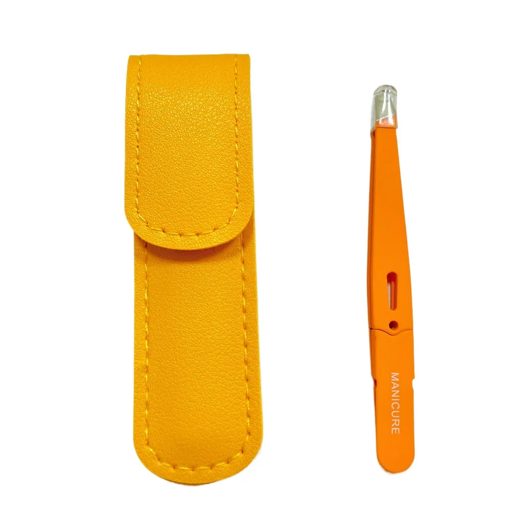 Eyebrow Tweezer Colorful Hair Beauty Fine Hairs Puller Stainless Steel Slanted Eye Brow Clips Removal Makeup Tools