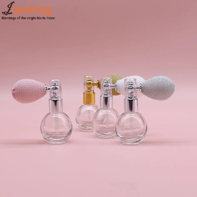 15ml Portable Vintage Crystal Glass Perfume Bottle With Airbag Atomizer Empty Cosmetic Container Mini Refillable Spray Bottles
