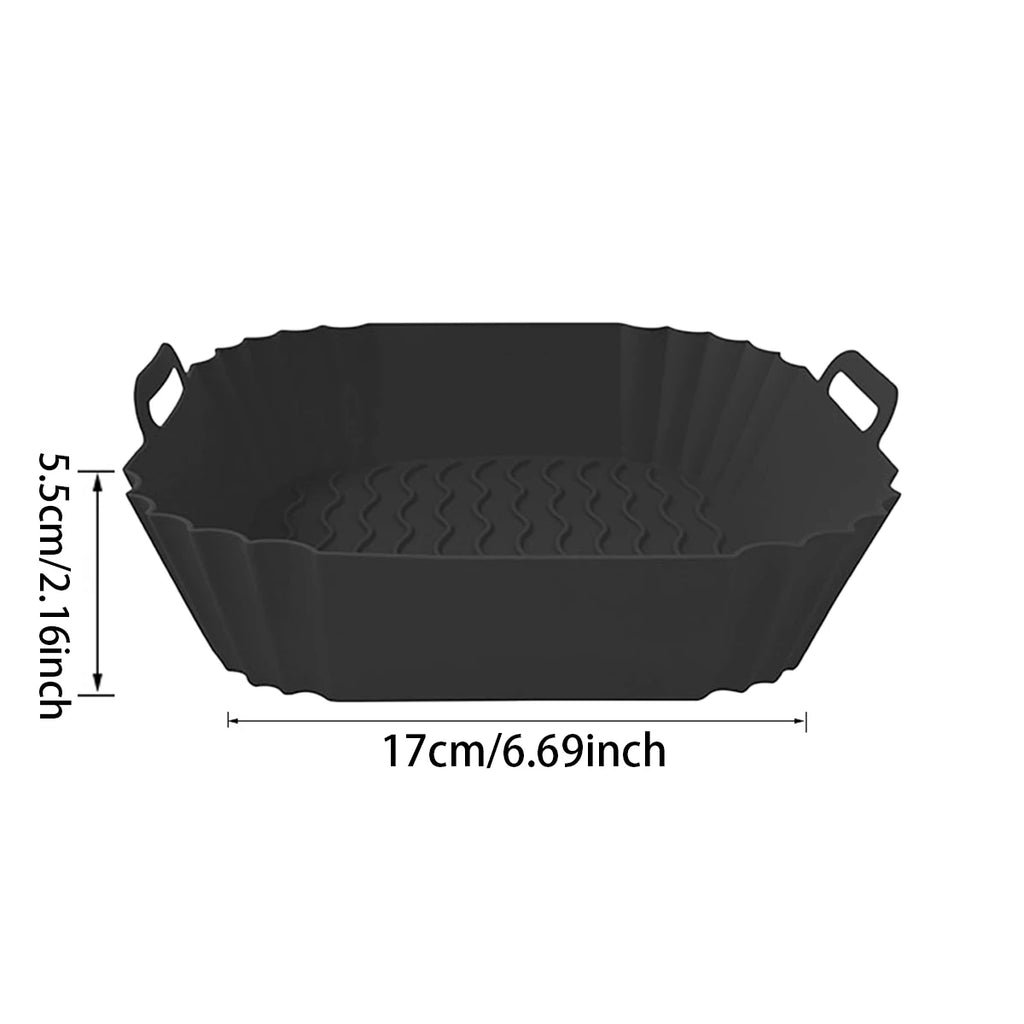 Silicone Air Fryer Liners Pot,Airfryer Basket Cooking Gadgets ,Reusable Baking Tray Non-stick Pizza Pan Oven Kitchen Accessories
