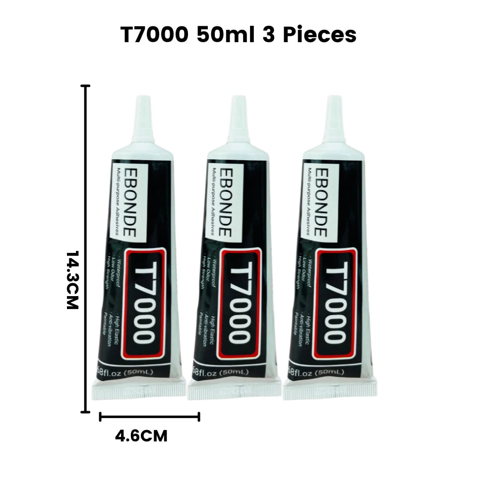 T7000 Black Contact Cellphone Tablet Repair Adhesive Strong T-7000 Glue 15ML 50ML 110ML with Fine Needle