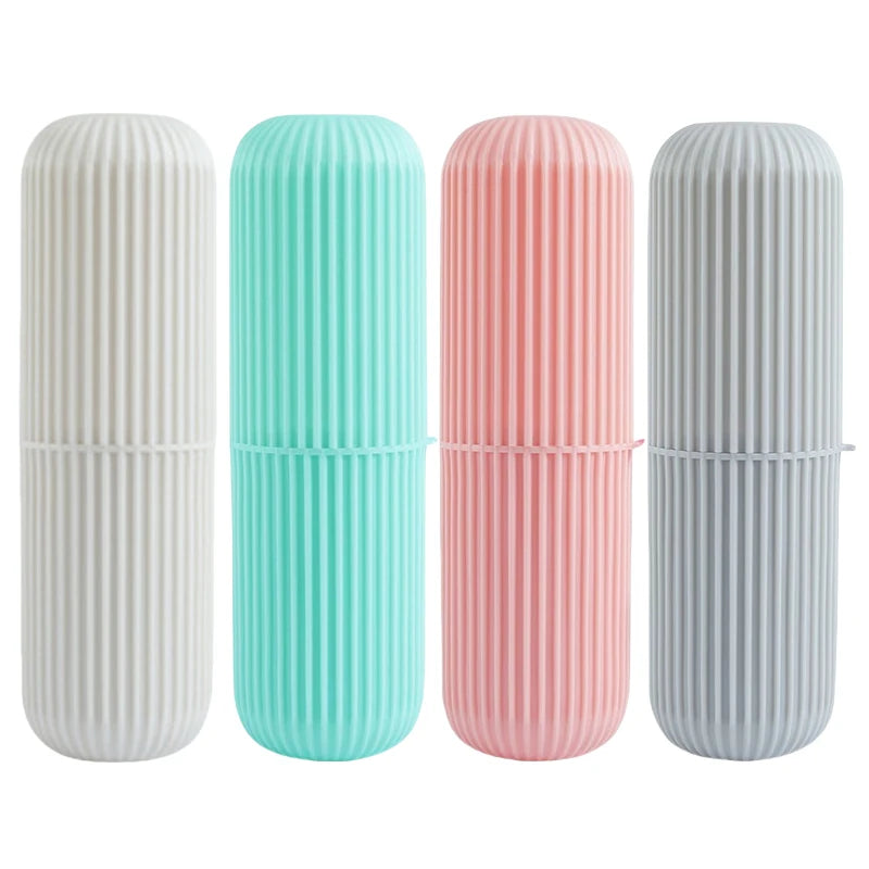 1Pc Portable Toothbrush Cup Bathroom Toothpaste Holder Storage Case Box Organizer Travel Toiletries Storage Cup New Creative