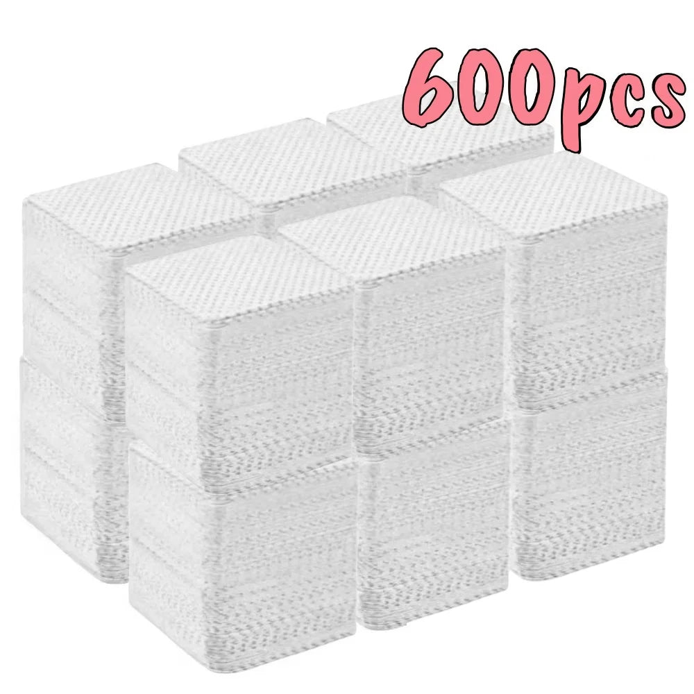 20/600pcs Lint-Free Nail Wipes Gel Cleansing Tissues Aluminum-Free Nail Polish Remover Pads for NaiArt Beauty Cleaning Care Tool