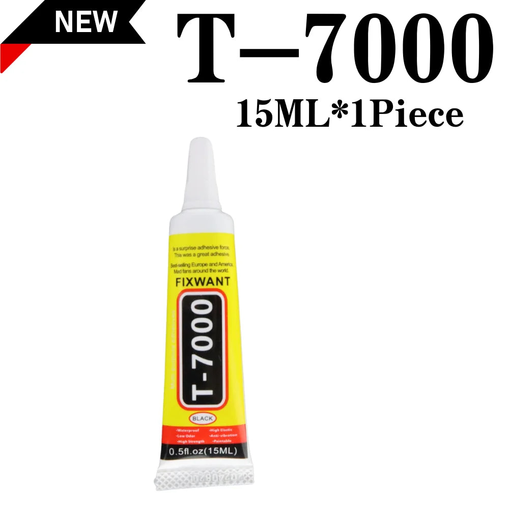 T7000 Black Contact Cellphone Tablet Repair Adhesive Strong T-7000 Glue 15ML 50ML 110ML with Fine Needle