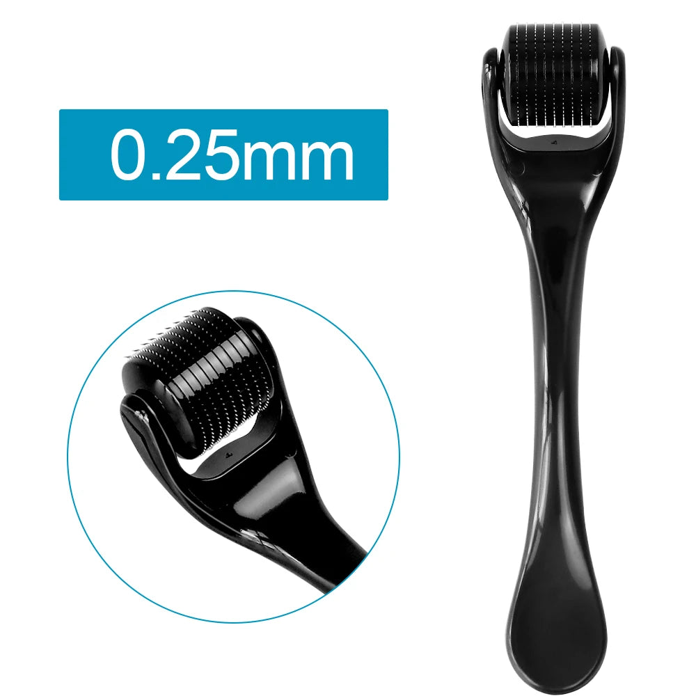 0.25mm Professional Microneedle Roller, 540 Titanium Microneedle Facial Skincare Beauty Massage Micro Grinding Tool, Massage