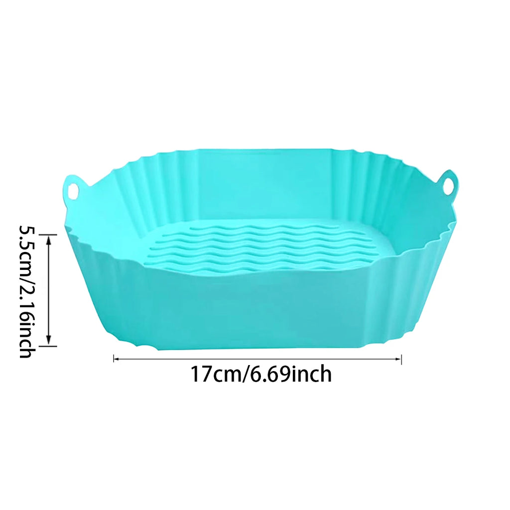 Silicone Air Fryer Liners Pot,Airfryer Basket Cooking Gadgets ,Reusable Baking Tray Non-stick Pizza Pan Oven Kitchen Accessories