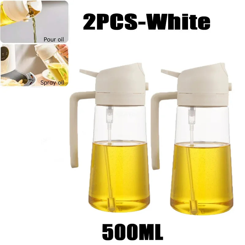 Oil Spray Plastic Household Kitchen Oil Spray Bottle Nebulizing Mist Filling Cooking Dual Use BBQ Camping Large Capacity