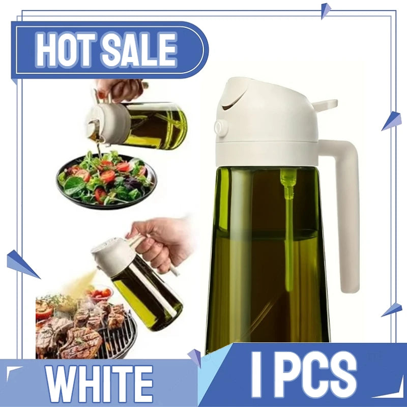Oil Spray Plastic Household Kitchen Oil Spray Bottle Nebulizing Mist Filling Cooking Dual Use BBQ Camping Large Capacity