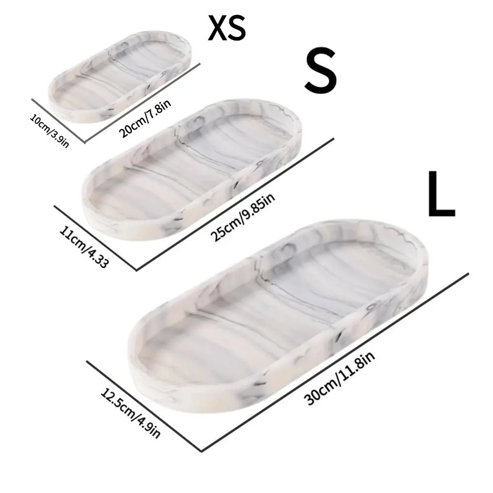 1Pc Bathroom Dressing Silicone Tray, Rectangular Dishwashing Liquid and Sponge Rack, Dressing Table Perfume Organizer, Cosmetic Ring Storage Tray, Home Essentials, Home Decoration, Home Furniture