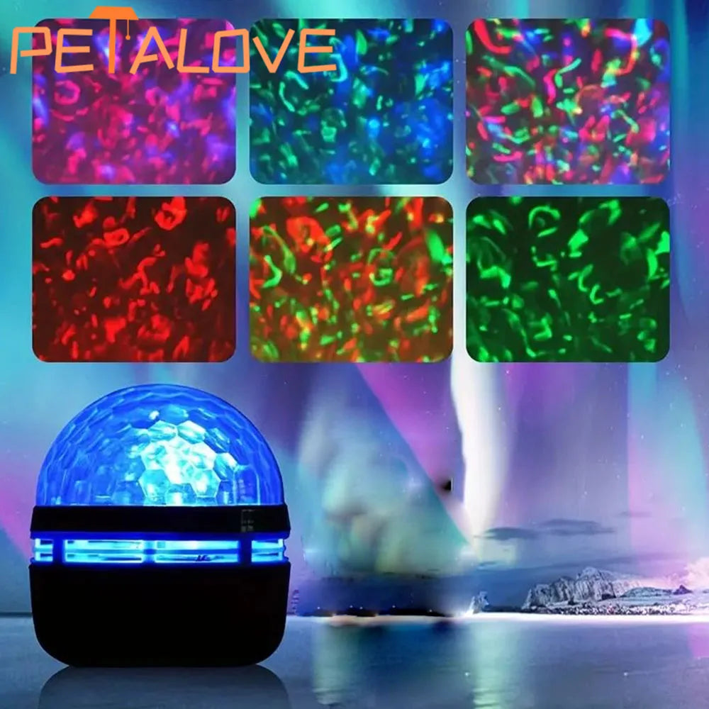 LED Starry Galaxy Projector Light RGB Smart Remote Control Star Aurora Lamp KTV USB for Home Room Camping Wedding Decorations