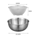 1-3 Stainless Steel Bowl Set with Scale for Cooking Baking Food Storage Large Capacity Mixing Bowls for Home Kitchen Essentials
