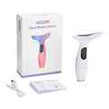 7 Colors LED Lights Neck Face Beauty Device EMS Vibration Massage Improve Neck Lines Anti Wrinkle Face Lifting Machine Tool