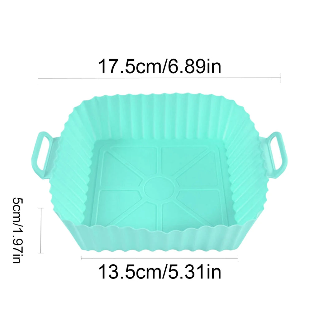 Reusable Air Fryer Silicone Liners Pot Non-Stick Airfryer Basket Cooking Gadgets Baking Tray Pizza Pan Oven Kitchen Accessories