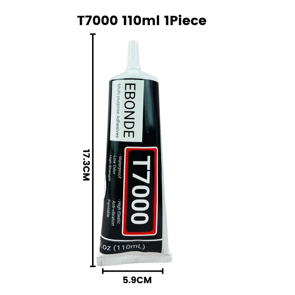 T7000 Black Contact Cellphone Tablet Repair Adhesive Strong T-7000 Glue 15ML 50ML 110ML with Fine Needle