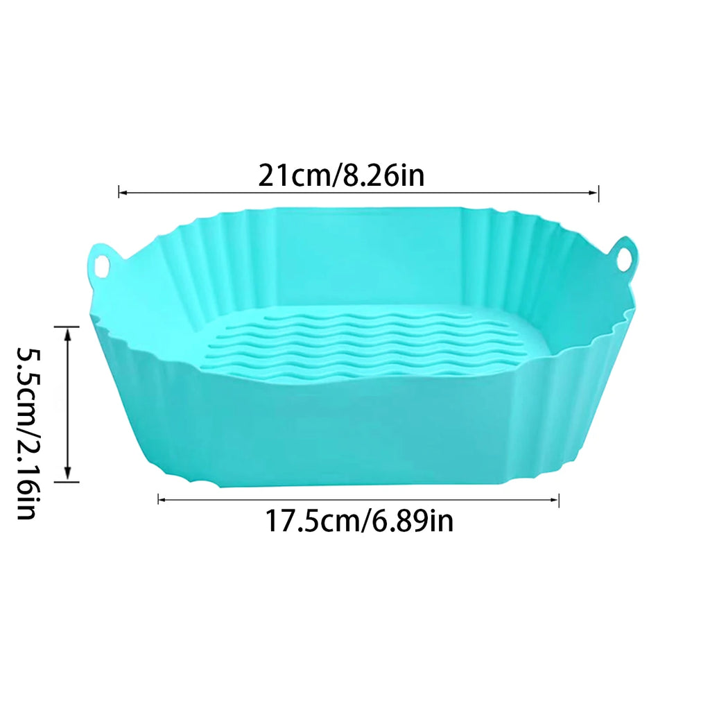 Reusable Air Fryer Silicone Liners Pot Non-Stick Airfryer Basket Cooking Gadgets Baking Tray Pizza Pan Oven Kitchen Accessories