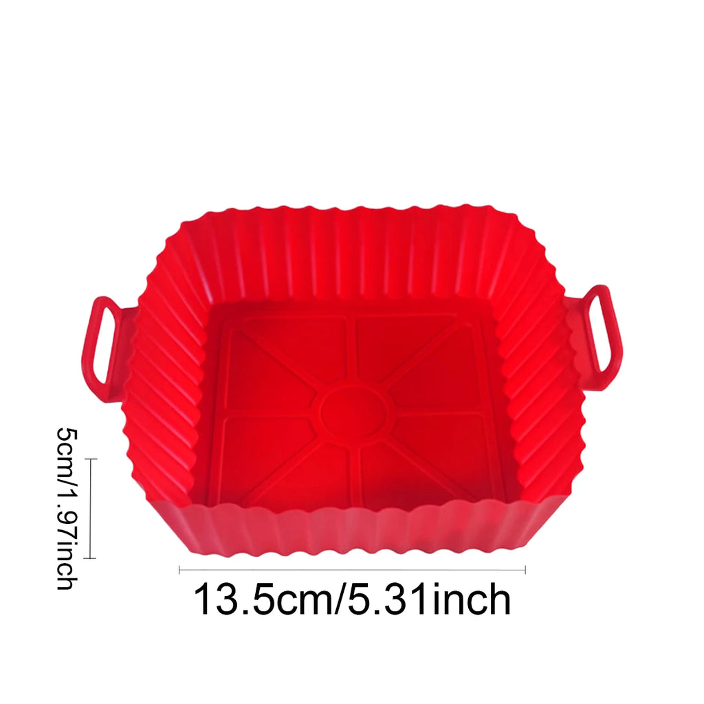 Reusable Air Fryer Silicone Liners Pot Non-Stick Airfryer Basket Cooking Gadgets Baking Tray Pizza Pan Oven Kitchen Accessories