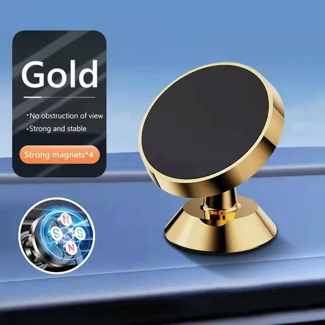 Magnetic Car Phone Holder With 360° Adjustable Rotation Stable Support Holder For iPhone 15 14 Samsung Xiaomi Dashboard Stand