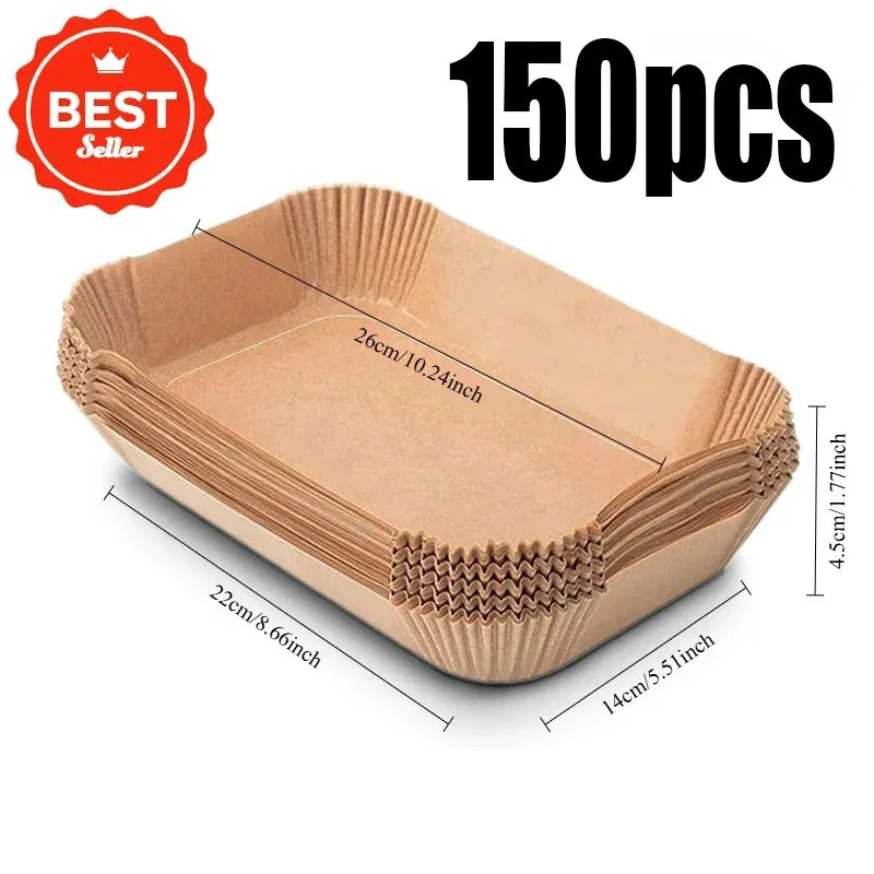 Disposable Air Fryer Paper Non-Stick Kitchen Baking Airfryer Mat Oilproof Micro-wave Barbecue Pad Baking Paper Liner Accessories