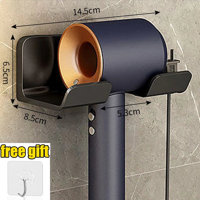Hair Dryer Holder Wall Dryer Cradle Straightener Stand Hairdryer Organizer Box Toilet Blower Holder Shelf Bathroom Accessories