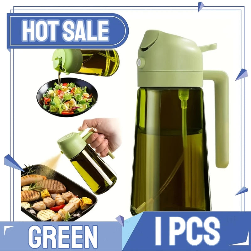 Oil Spray Plastic Household Kitchen Oil Spray Bottle Nebulizing Mist Filling Cooking Dual Use BBQ Camping Large Capacity