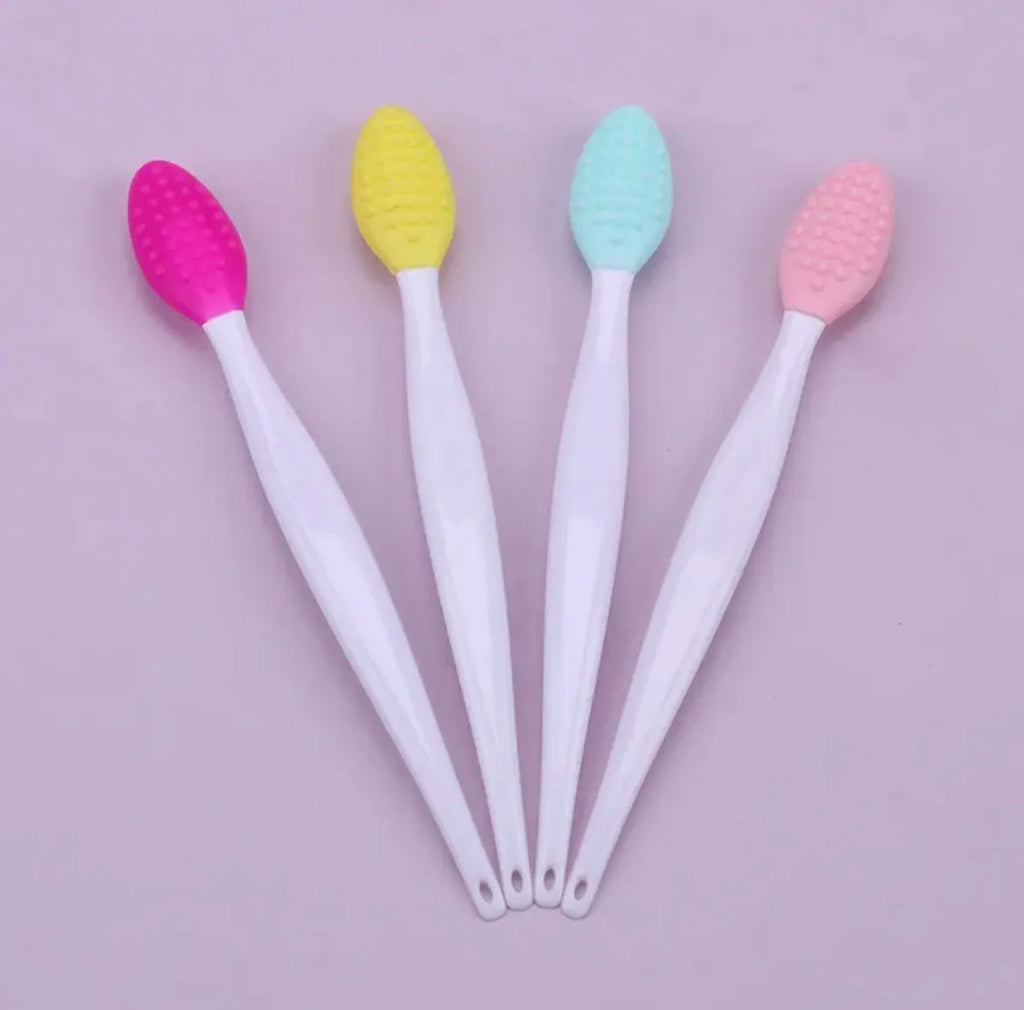 1PC/4PCS  Beauty Skin Care Wash Face Silicone Brush Exfoliating Nose Clean Blackhead Removal Brushes Tools With Replacement Head