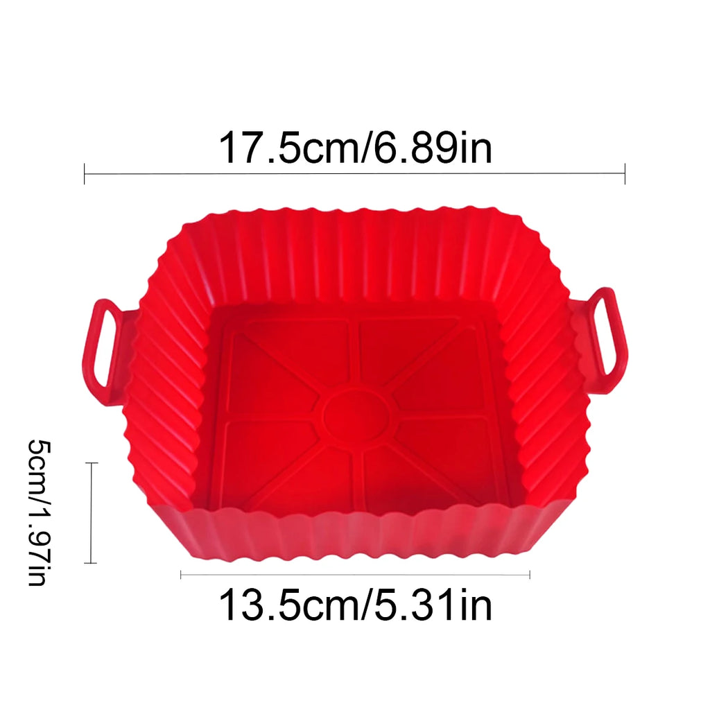 Reusable Air Fryer Silicone Liners Pot Non-Stick Airfryer Basket Cooking Gadgets Baking Tray Pizza Pan Oven Kitchen Accessories
