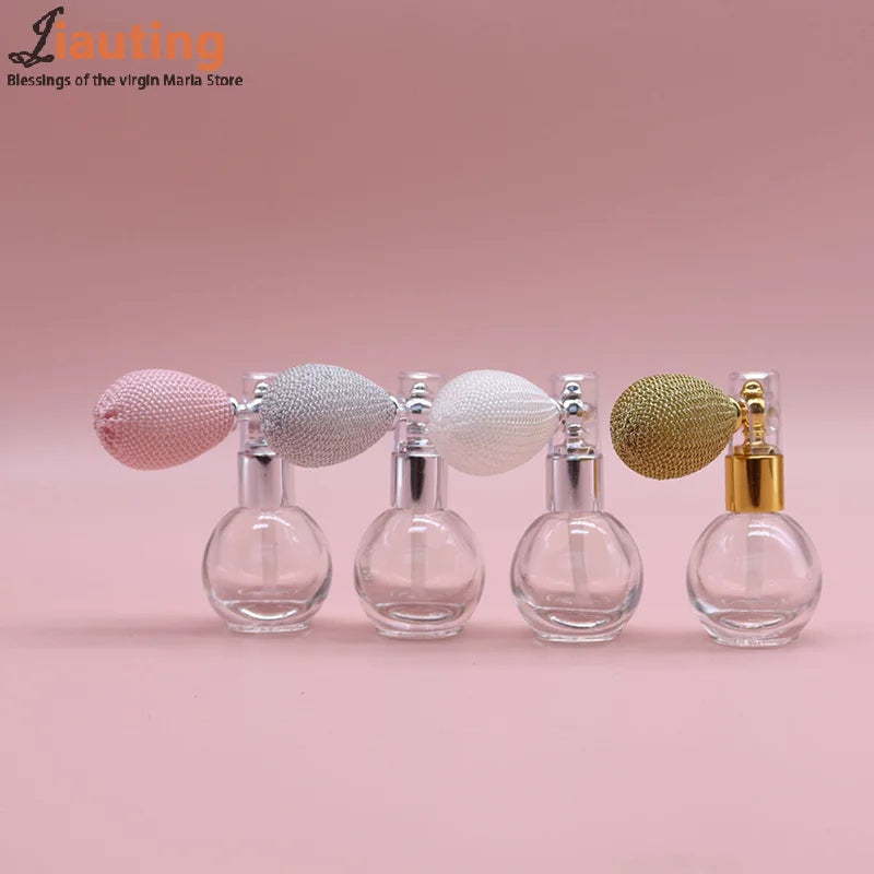 15ml Portable Vintage Crystal Glass Perfume Bottle With Airbag Atomizer Empty Cosmetic Container Mini Refillable Spray Bottles