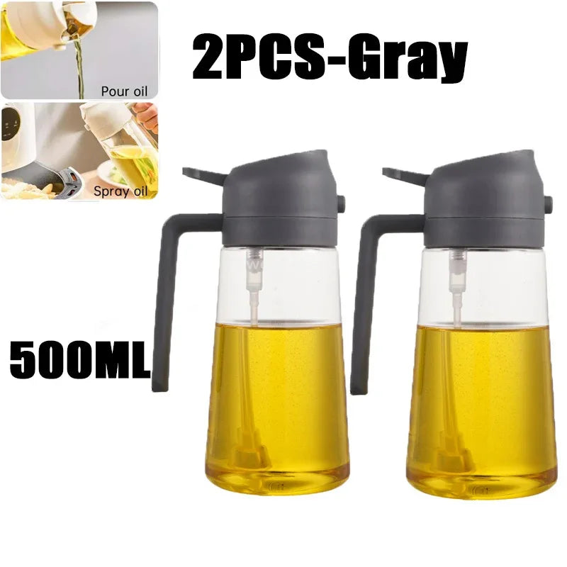 Oil Spray Plastic Household Kitchen Oil Spray Bottle Nebulizing Mist Filling Cooking Dual Use BBQ Camping Large Capacity
