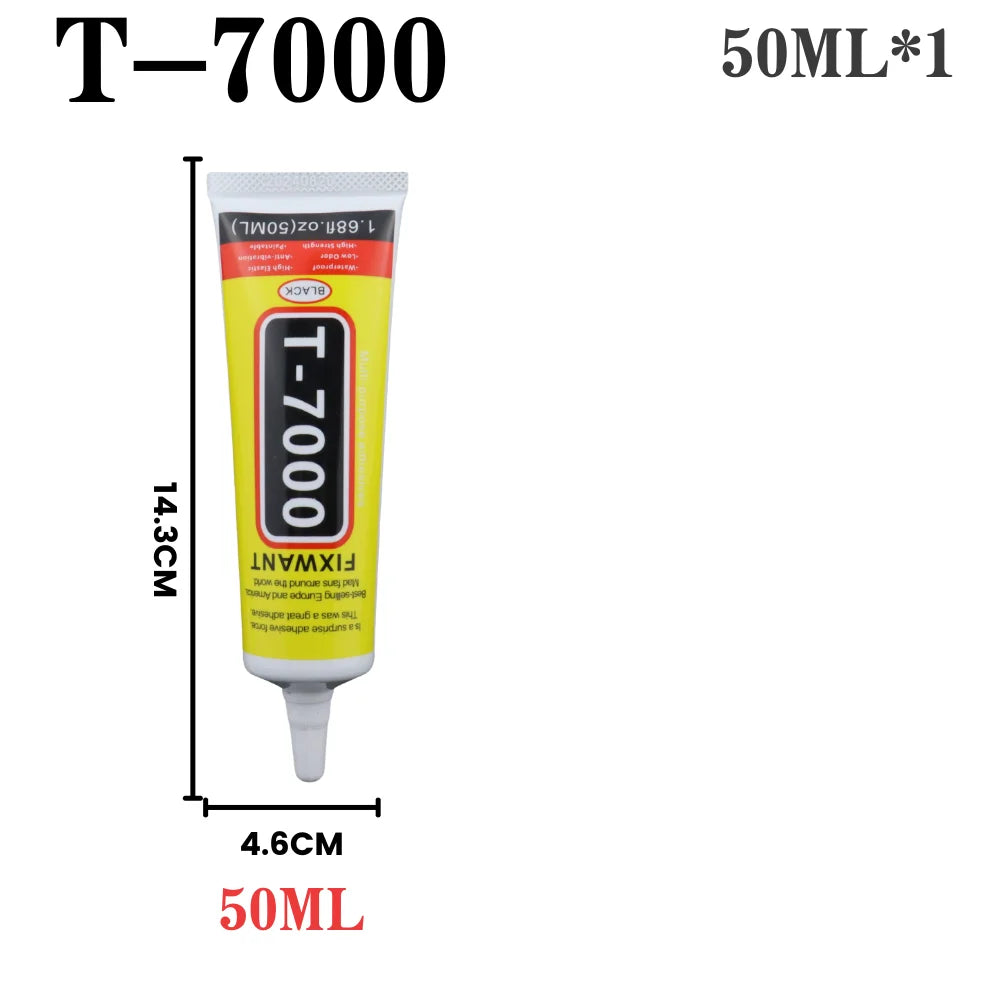 T7000 Black Contact Cellphone Tablet Repair Adhesive Strong T-7000 Glue 15ML 50ML 110ML with Fine Needle